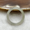 Type A Faint Green & Grey Patches Jade Jadeite Ring - 2.90g US 8 HK 17.5 Inner Diameter 18.1mm Thickness 5.3 by 3.1mm - Huangs Jadeite and Jewelry Pte Ltd