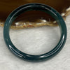 Rare High End ICY Type A Blueish Green Jadeite Bangle 198.38 Cts Inner Dia 57.35mm 10.3 by 7.1mm with NGI cert - Huangs Jadeite and Jewelry Pte Ltd