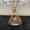 Natural Golden Rutilated with 925 Silver Pendant & Chain - 3.84g 14.7 by 16.5 by 6.4mm - Huangs Jadeite and Jewelry Pte Ltd