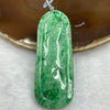 Type A Spicy Green Jade Jadeite Shan Shui Pendant - 32.06g 74.1 by 28.7 by 6.6mm Singapore Specialist - Huangs Jadeite and Jewelry Pte Ltd