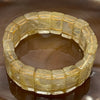 Natural Golden Rutilated Quartz Bracelet 手牌 - 66.18g 18.4 by 7.6mm/piece 20 pieces - Huangs Jadeite and Jewelry Pte Ltd