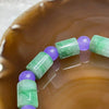 Type A Green Jade Jadeite Barrel Bracelet 50.77g 14.0 by 11.5mm 9 barrels - Huangs Jadeite and Jewelry Pte Ltd