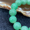 Type A Burmese Jade Jadeite intense Green Bracelet - 31.66g 18 beads 10.6mm - Huangs Jadeite and Jewelry Pte Ltd