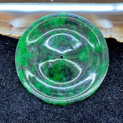 Type A Burmese Spicy Green Jade Jadeite Ping An Kou - 5.36g 33.2 by 1.2mm - Huangs Jadeite and Jewelry Pte Ltd