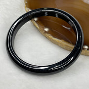 Type A Black Jadeite Bangle 38.86g inner diameter 60.7mm 9.2 by 7.6mm - Huangs Jadeite and Jewelry Pte Ltd