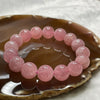 Natural Rose Quartz Crystal Bracelet 56.36g 13.7mm/bead 16 beads - Huangs Jadeite and Jewelry Pte Ltd