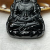 Type A Black Jade Jadeite Buddha Pendant 49.09g 61.7 by 41.3 by 9.9mm - Huangs Jadeite and Jewelry Pte Ltd