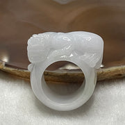 Type A Faint Lavender Jade Jadeite Pixiu - 29.05g US 10 HK 22 Inner Diameter 20.1mm Thickness 17.3 by 11.3mm - Huangs Jadeite and Jewelry Pte Ltd