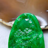 Rare Collectible Type A Full Green Jade Jadeite Shan Shui Pendant 27.26g 53.0 by 37.1 by 7.1mm - Huangs Jadeite and Jewelry Pte Ltd