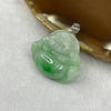Type A Spicy Green Piao Hua Jade Jadeite Milo Buddha with 18K Gold Clasp -  5.87g 23.1 by 28.1 by 6.5mm - Huangs Jadeite and Jewelry Pte Ltd