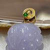 Type A Lavender Jade Jadeite Grapes Pendant with 18K Gold - 10.43g 37.8 by 17 by 12.2mm - Huangs Jadeite and Jewelry Pte Ltd