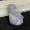 Type A Rare Intense Lavender Dragon Burmese Jadeite Pendant - 45.5g 60.1 by 38.0 by 11.9mm - Huangs Jadeite and Jewelry Pte Ltd