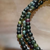 Natural Green & Brown Crystal Beads Necklace - 9.5g 3.2mm/bead 181 beads - Huangs Jadeite and Jewelry Pte Ltd