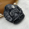 Type A Black Jade Jadeite Buddha Good and Evil Pendant 46.14g 49.6 by 44.1 by 12.4mm - Huangs Jadeite and Jewelry Pte Ltd