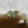 Type A Icy Green Jade Jadeite Earrings 18k Rose Gold 1.52g 9.2 by 7.9 by 6.0mm - Huangs Jadeite and Jewelry Pte Ltd