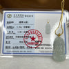 Type A Semi Icy Green Jade Jadeite Guan Yin Head Pendant with 18k Gold Clasp - 7.28g 13.8 by 16.3 by 6.7 mm - Huangs Jadeite and Jewelry Pte Ltd