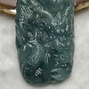 Type A Blue Green Jade Jadeite Dragon Necklace - 65.1g 72.8 by 39.4 by 10.9mm - Huangs Jadeite and Jewelry Pte Ltd