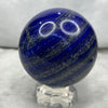 Natural Lapis Lazuli Crystal Ball Display with Stand - 1315g Dimensions with Stand: 110.0 by 92.2 by 92.2 mm Crystal Ball Dimensions: 92.2 by 92.2 mm - Huangs Jadeite and Jewelry Pte Ltd