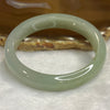 Semi ICY Type A Green Jadeite Oval Bangle 41.66g inner diameter 53.7mm 11.9 by 7.6mm - Huangs Jadeite and Jewelry Pte Ltd