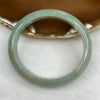 Type A Green Jadeite Oval Bangle (NO LINE) 62.18g inner diameter 54.0mm 13 by 6.7mm - Huangs Jadeite and Jewelry Pte Ltd