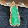 Type A Burmese Jade Jadeite 18k Rose Gold Guan Yin - 5.81g 49.8 by 21.4 by 6.6mm - Huangs Jadeite and Jewelry Pte Ltd