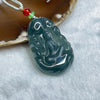 Type A Blueish Green Guan Yin Jade Jadeite 19.79g 46.2 by 30.0 by 7.5mm - Huangs Jadeite and Jewelry Pte Ltd
