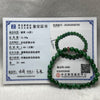 Type A Spicy Green Jade Jadeite Beads Bracelet - 13.39g 6.4mm/bead 28 beads - Huangs Jadeite and Jewelry Pte Ltd