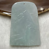 Type A Faint Green Jade Jadeite Shan Shui Pendant - 48.7g 55.9 by 39.4 by 10.5mm - Huangs Jadeite and Jewelry Pte Ltd