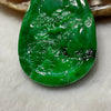 Rare Collectible Type A Full Green Jade Jadeite Shan Shui Pendant 27.26g 53.0 by 37.1 by 7.1mm - Huangs Jadeite and Jewelry Pte Ltd