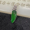 Type A Icy Spicy Green 18k gold Koala Jade Jadeite 2.06g 26.6 by 8.2 by 5.0mm - Huangs Jadeite and Jewelry Pte Ltd