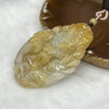 Grand Master Certified Type A Semi Icy Yellow Jade Jadeite Dragon Pendant 74.84g 74.5 by 48.4 by 14.3 mm - Huangs Jadeite and Jewelry Pte Ltd