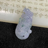 Type A Lavender with Green Piao Hua Jade Jadeite Dragon Carp 16.44g 42.6 by 21.3 by 12.1mm - Huangs Jadeite and Jewelry Pte Ltd