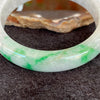Type A Lavender Green Yellow Jadeite Bangle - 56.80g inner diameter 57.4mm Thickness 12.8mm by 8.6mm - Huangs Jadeite and Jewelry Pte Ltd