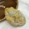 Grand Master Certified Type A Semi Icy Yellow Jade Jadeite Dragon Pendant 74.84g 74.5 by 48.4 by 14.3 mm - Huangs Jadeite and Jewelry Pte Ltd