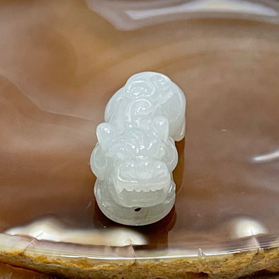 Type A Faint Green Jade Jadeite Pixiu Charm - 10.93g 32.7 by 14.8 by 13.8mm - Huangs Jadeite and Jewelry Pte Ltd