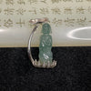 Type A Icy Blueish Green Jade Jadeite Buddha set in 925 Sliver 4.98g 32.3 by 17.9 by 8.2mm - Huangs Jadeite and Jewelry Pte Ltd