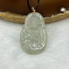Type A Semi Icy Green Jade Jadeite Guan Yin and Elephant Pendant 4.90g 31.1 by 20.6 by 3.3 mm - Huangs Jadeite and Jewelry Pte Ltd