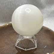 Natural Cat Eye Crystal Ball Display - 240.0g 79.8 by 79.8 by 103.5mm - Huangs Jadeite and Jewelry Pte Ltd