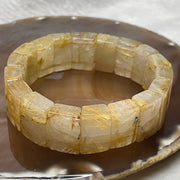 Natural Golden Rutilated Quartz Bracelet 手牌 - 73.11g 18.6 by 13.7 by 8.3mm/piece 18 pieces - Huangs Jadeite and Jewelry Pte Ltd