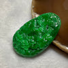 Rare Collectible Type A Full Green Jade Jadeite Shan Shui Pendant 27.26g 53.0 by 37.1 by 7.1mm - Huangs Jadeite and Jewelry Pte Ltd