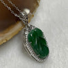 Type A Green Omphacite Jade Jadeite Leaf - 2.63g 31.1 by 15.0 by 5.1mm - Huangs Jadeite and Jewelry Pte Ltd