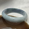 Type A Blueish Green with Piao Hua Jade Jadeite Bangle - 61.82g Inner Diameter 58.1mm Thickness 14.1 by 7.9mm - Huangs Jadeite and Jewelry Pte Ltd