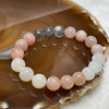 Natural Mixed Moonstone & Sunstone Crystal Bracelet 彩月光 27.41g 10.4mm/bead 19 beads - Huangs Jadeite and Jewelry Pte Ltd