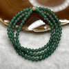 Type A Icy Blueish Green Jade Jadeite Necklace 29.75g 5.2mm/bead 122 beads - Huangs Jadeite and Jewelry Pte Ltd