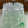 Type A Semi Icy Green and Faint Lavender Jade Jadeite Dragon Pendant 35.86g 62.4 by 43.1 by 5.2 mm - Huangs Jadeite and Jewelry Pte Ltd