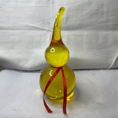 Yellow Crystal Longevity Hulu Display Piece for Blessings, Good Health and Prosperity - 1152.2g 200.0 by 87.8 by 87.8mm - Huangs Jadeite and Jewelry Pte Ltd