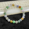 Type A Mixed Colour Jade Jadeite Bracelet 19.62g 8.0mm/bead 24 beads - Huangs Jadeite and Jewelry Pte Ltd