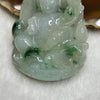 Type A Semi Icy Piao Hua Guan Yin Jade Jadeite 55.08g 52.2 by 42.3 by 13.5mm - Huangs Jadeite and Jewelry Pte Ltd