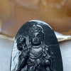 Type A Black Jade Jadeite Guan Yin holding a lotus flower 28.36g 59.7 by 39.7 by 8.6mm - Huangs Jadeite and Jewelry Pte Ltd