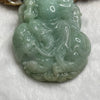 Type A Apple Green Military God of Wealth Sitting on a tiger with his ‘Vajra’ & ingots 赵公明财神 61.67g 66.5 by 42.8 by 12.8mm - Huangs Jadeite and Jewelry Pte Ltd